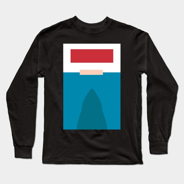 Jaws Simple Long Sleeve T-Shirt by ArtbyCorey